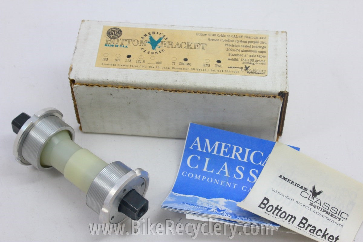 NIB American Classic Bottom Bracket: Square Taper 113mm x 70mm Italian ISO