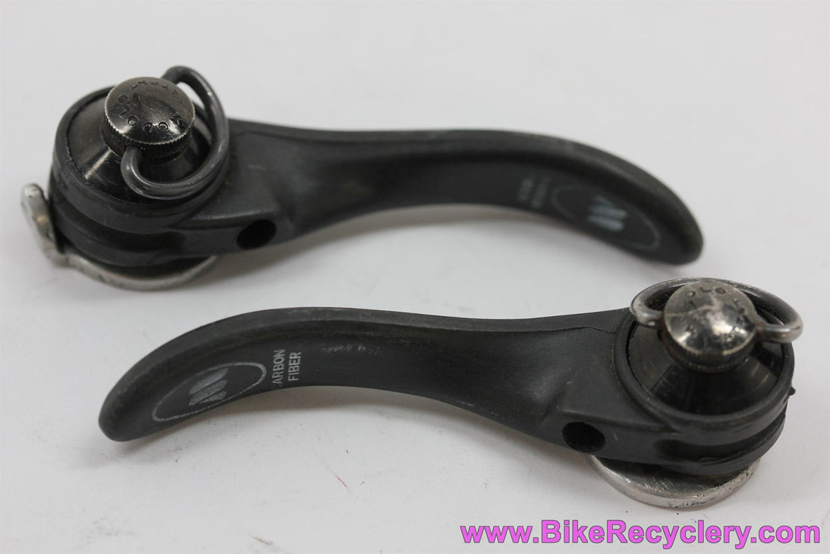 Modolo Kronos Carbon Downtube Shifters: Black - 35g (EXC)
