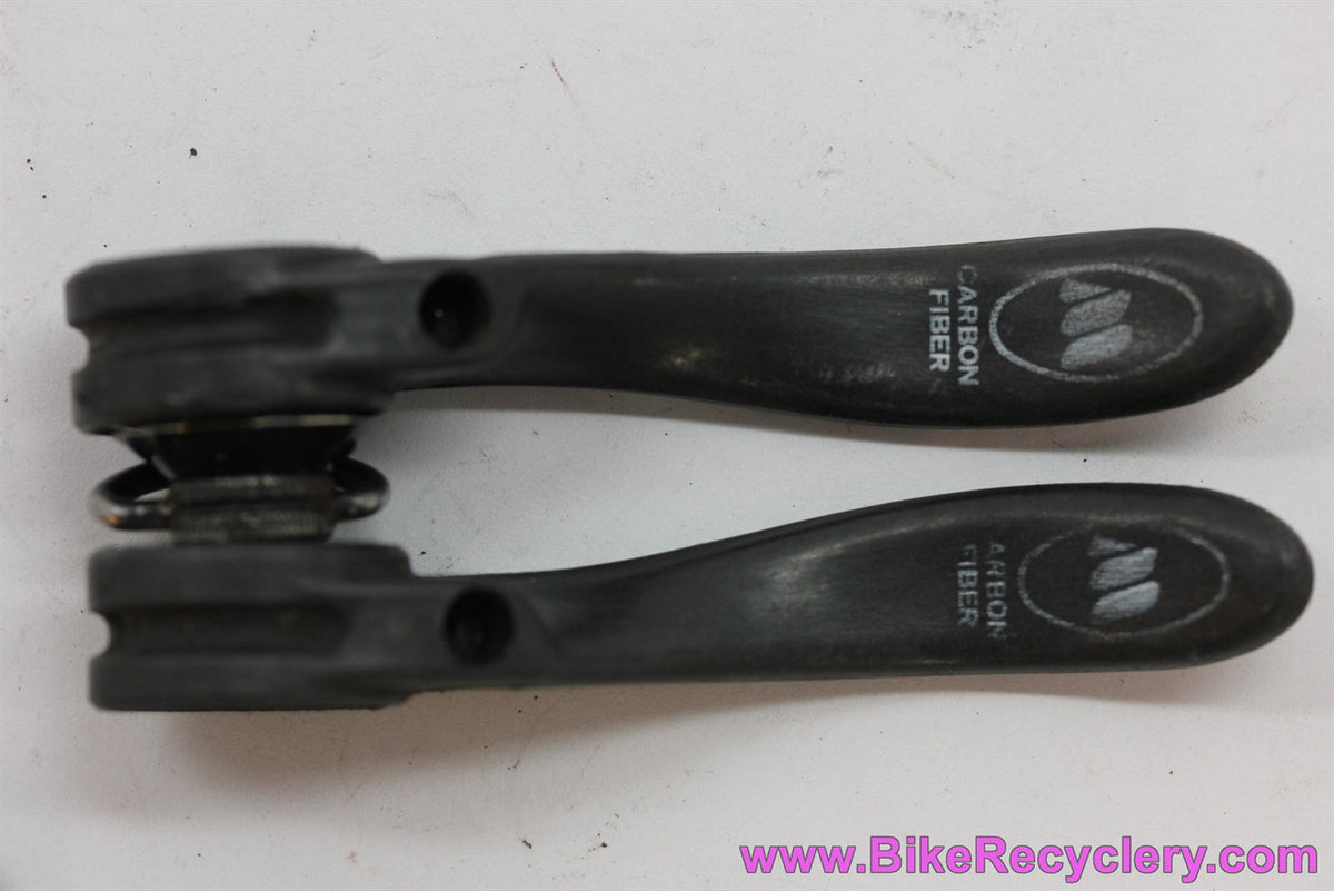 Modolo Kronos Carbon Downtube Shifters: Black - 35g (EXC)