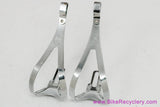 Campagnolo Aero Toe Clips: Medium - Steel - Shield Logo - C-Record / Croce D' Aune  / Chorus / Athena / Victory / Triomphe (Near Mint)