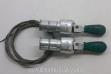 Suntour BarCon Bar End Shifters: GREEN CAMPAGNOLO COVERS 5/6/7 speed Retro Friction