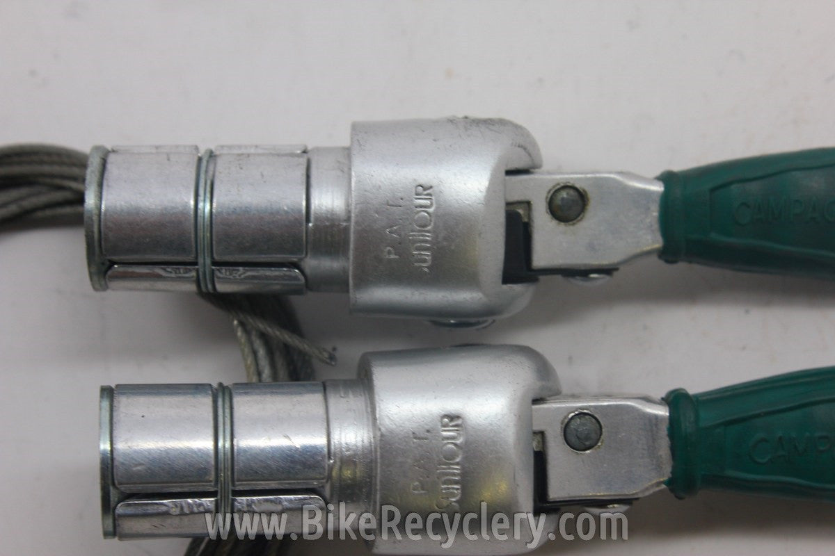 Suntour BarCon Bar End Shifters: GREEN CAMPAGNOLO COVERS 5/6/7 speed Retro Friction