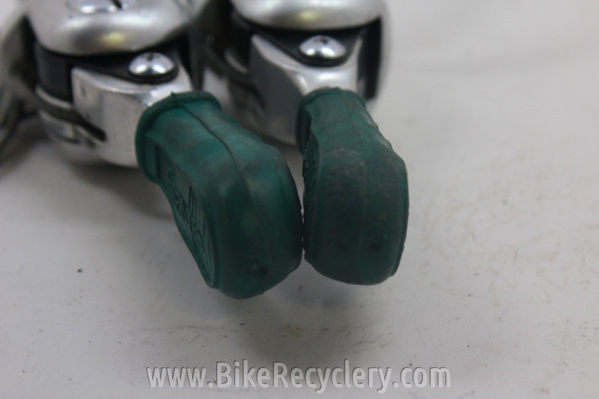 Suntour BarCon Bar End Shifters: GREEN CAMPAGNOLO COVERS 5/6/7 speed Retro Friction
