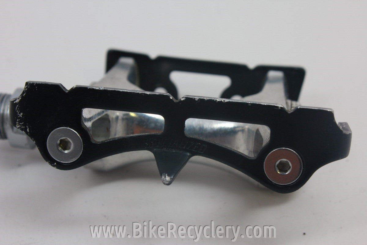 Specialized Track Pedals; 1980's Black/Silver