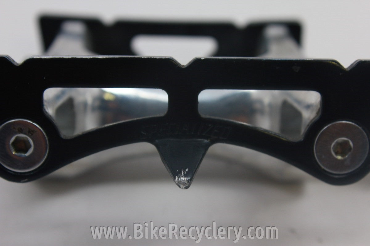 Specialized Track Pedals; 1980's Black/Silver