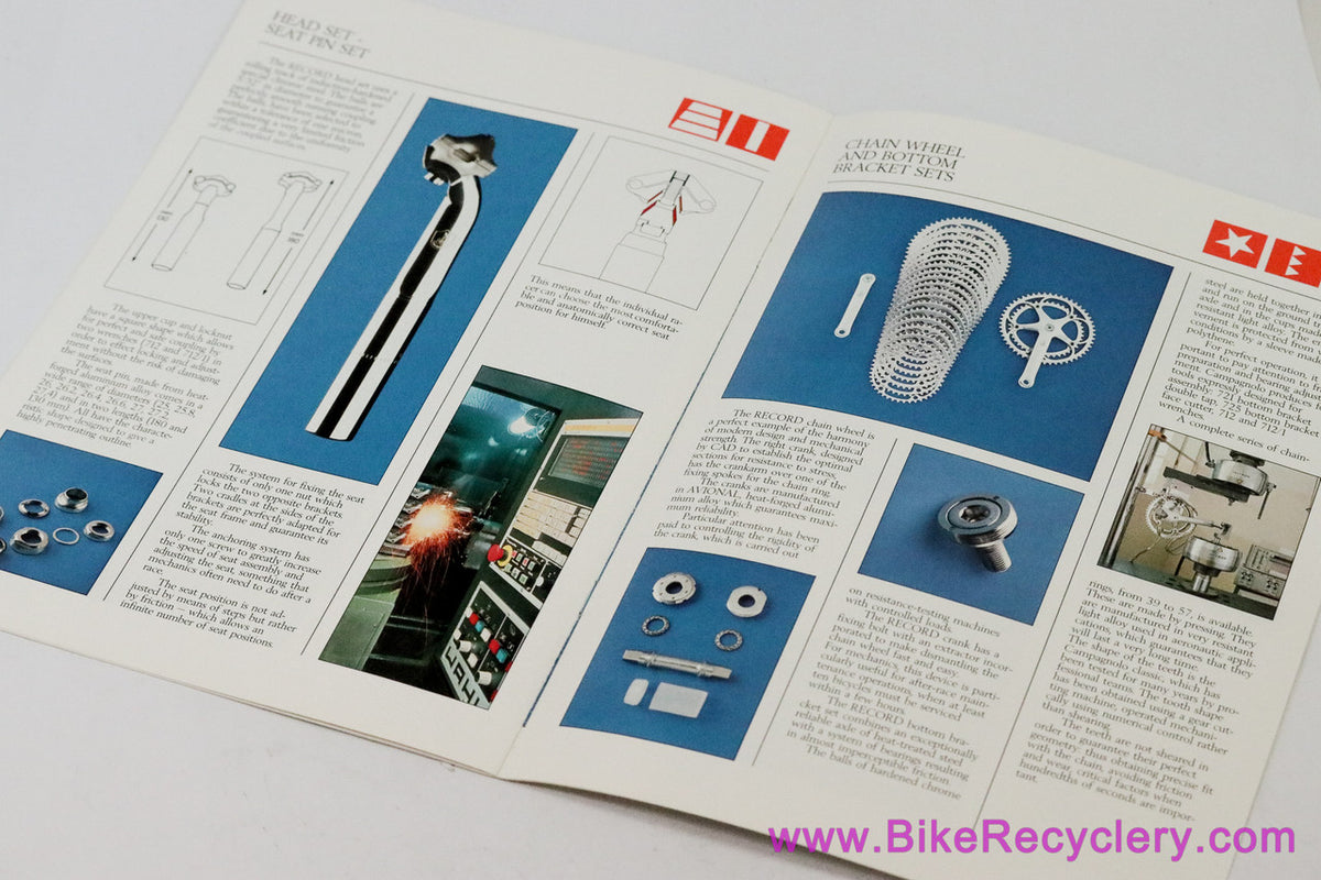 1987 Campagnolo Catalog Set of 10: Complete - C-Record - Scirocco - Delta... (MINT)