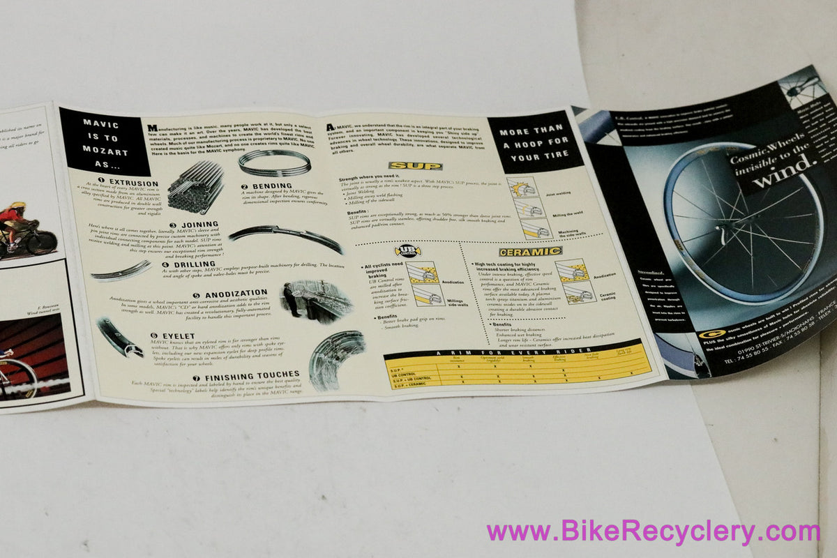 1996 Mavic Rim Catalog Lot: Full Size + Brochure & Wheel Building Guide (Mint & Average)