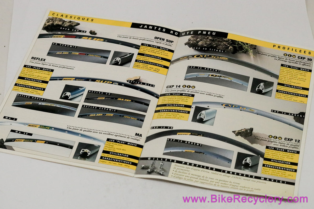 1996 Mavic Rim Catalog Lot: Full Size + Brochure & Wheel Building Guide (Mint & Average)