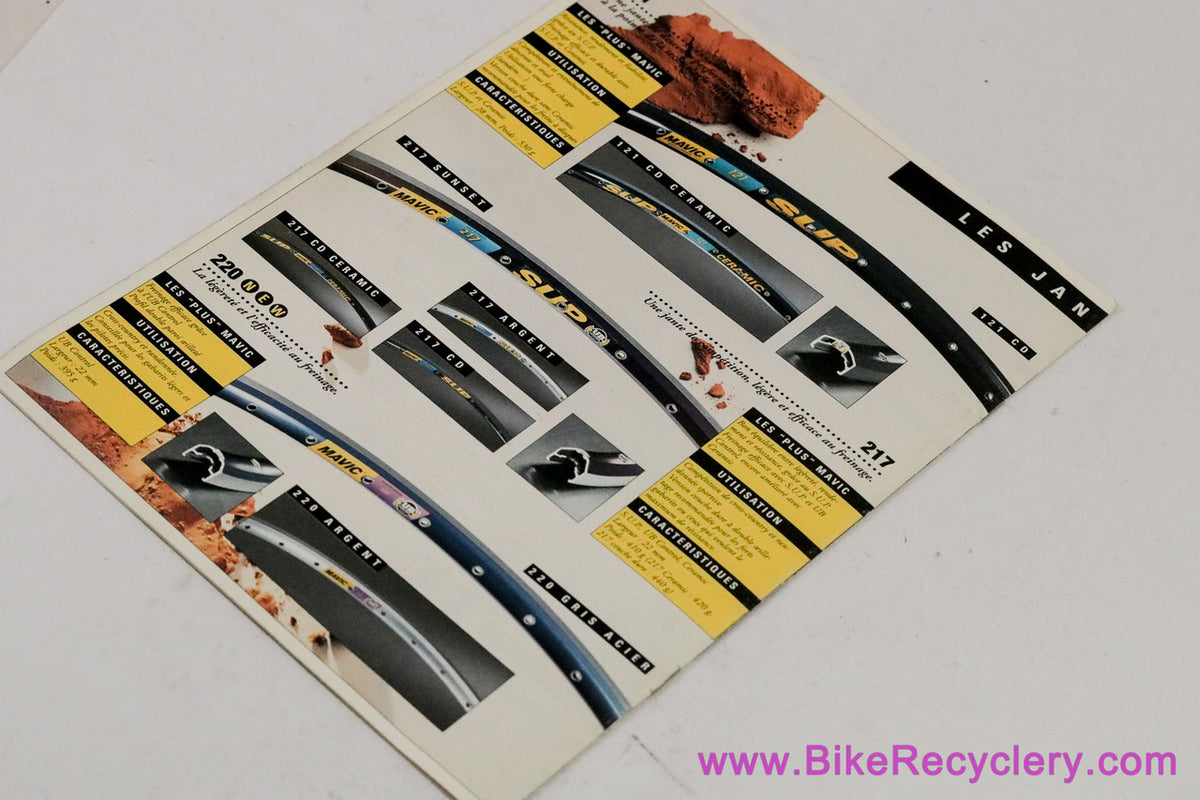 1996 Mavic Rim Catalog Lot: Full Size + Brochure & Wheel Building Guide (Mint & Average)