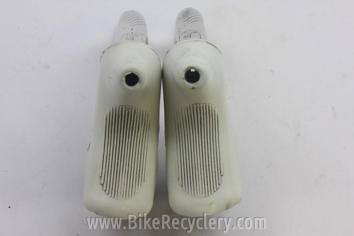 Campagnolo C-Record Brake Levers: Clean White Hoods, 1st Gen
