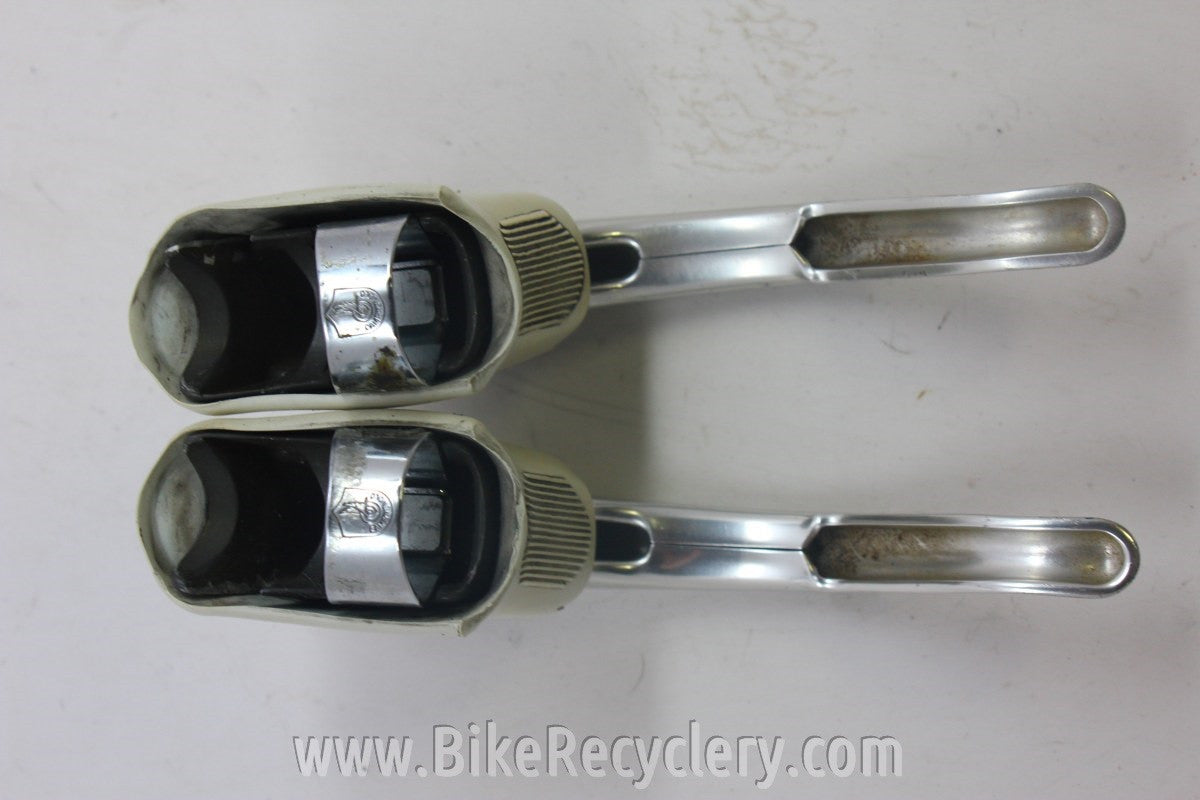Campagnolo C-Record Brake Levers: Clean White Hoods, 1st Gen