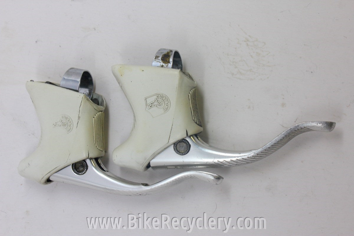 Campagnolo C-Record Brake Levers: Clean White Hoods, 1st Gen
