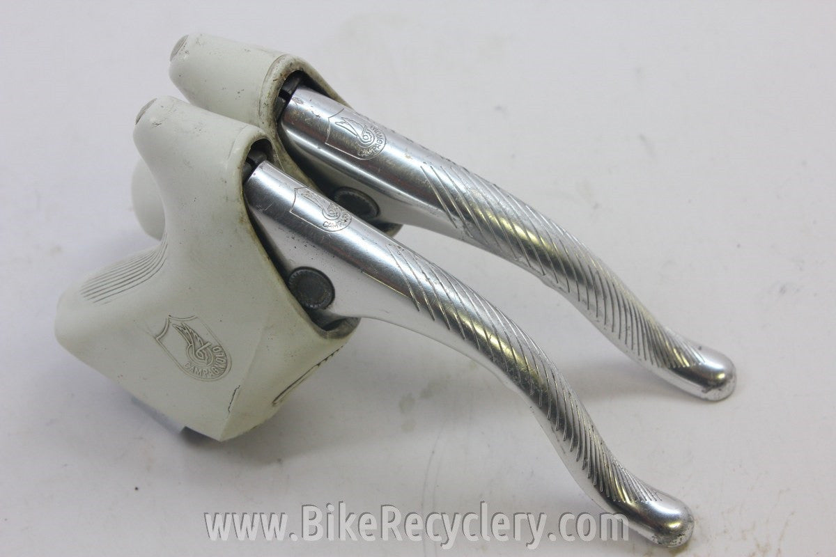 Campagnolo C-Record Brake Levers: Clean White Hoods & Plugs, 1st Gen