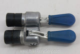 Campagnolo Record Bar End Shifters: Blue Covers, Mint