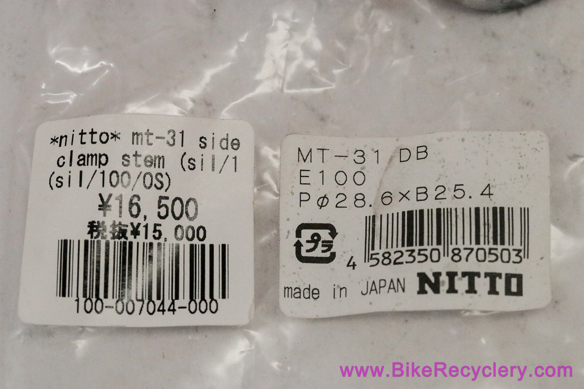 Nitto x Fairweather MT-31 Threadless Stem: 100mm x 25.4mm - Fillet Brazed Side Clamp (New Take-Off)
