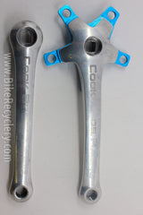 Cook Brothers E-Type Crankset: Polished w/ Blue Spider, 176mm, 94/58 BCD