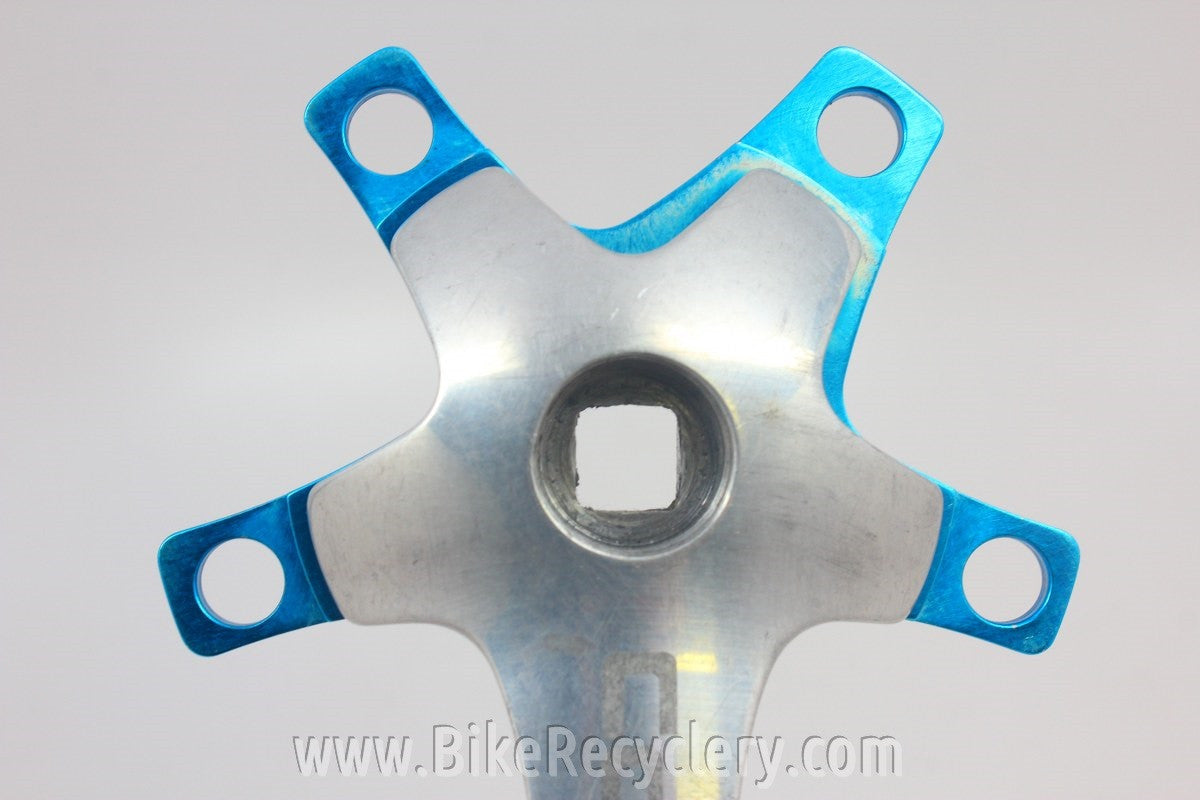 Cook Brothers E-Type Crankset: Polished w/ Blue Spider, 176mm, 94/58 BCD