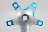 Cook Brothers E-Type Crankset: Polished w/ Blue Spider, 176mm, 94/58 BCD
