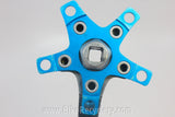 Cook Brothers E-Type Crankset: Polished w/ Blue Spider, 176mm, 94/58 BCD