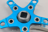 Cook Brothers E-Type Crankset: Polished w/ Blue Spider, 176mm, 94/58 BCD
