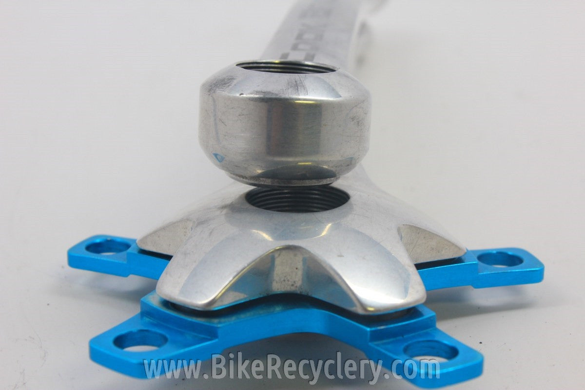 Cook Brothers E-Type Crankset: Polished w/ Blue Spider, 176mm, 94/58 BCD