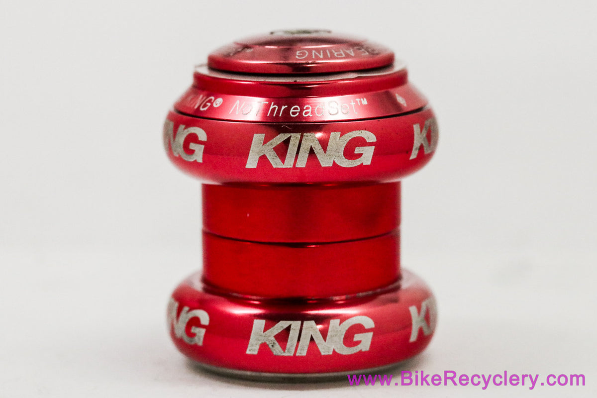 Chris King 1 1/8" NoThreadSet Threadless Headset: Red - Bold (Near Mint)