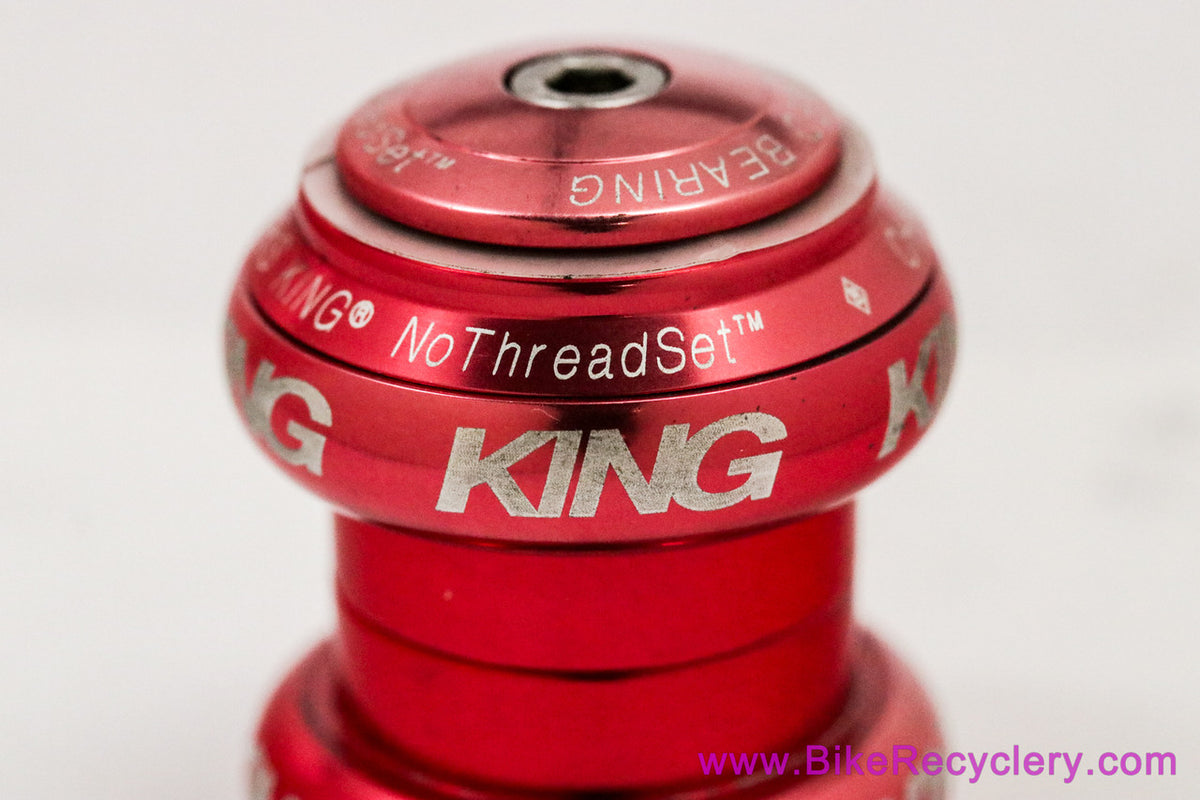 Chris King 1 1/8" NoThreadSet Threadless Headset: Red - Bold (Near Mint)