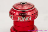 Chris King 1 1/8" NoThreadSet Threadless Headset: Red - Bold (Near Mint)