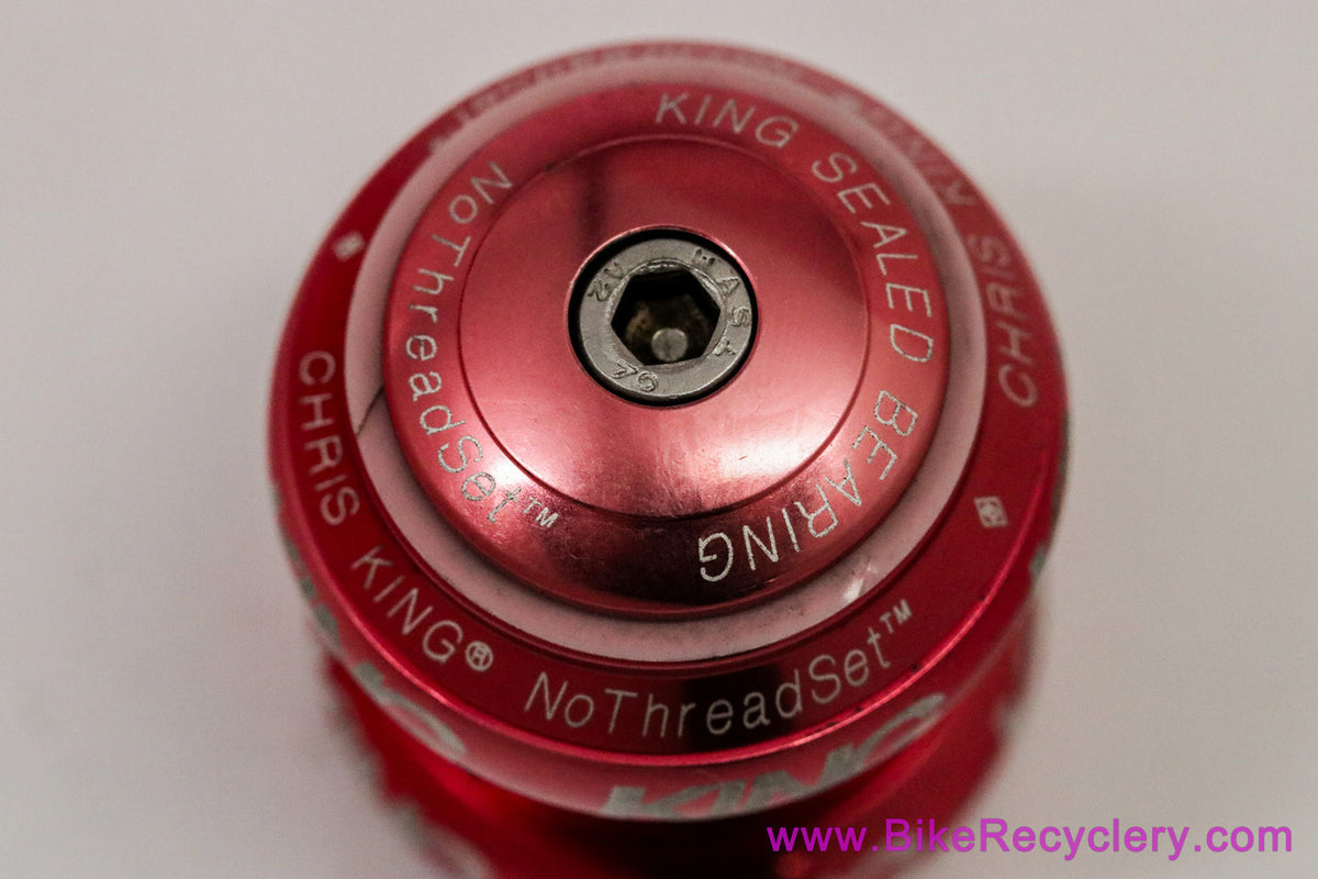 Chris King 1 1/8" NoThreadSet Threadless Headset: Red - Bold (Near Mint)