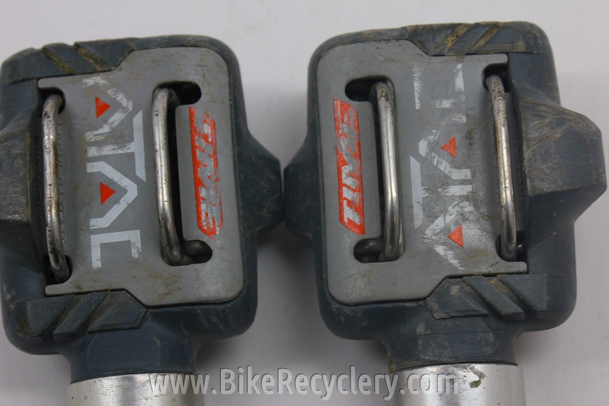 Vintage Time A.T.A.C. Clipless Pedals: 1990's, Gray/Black