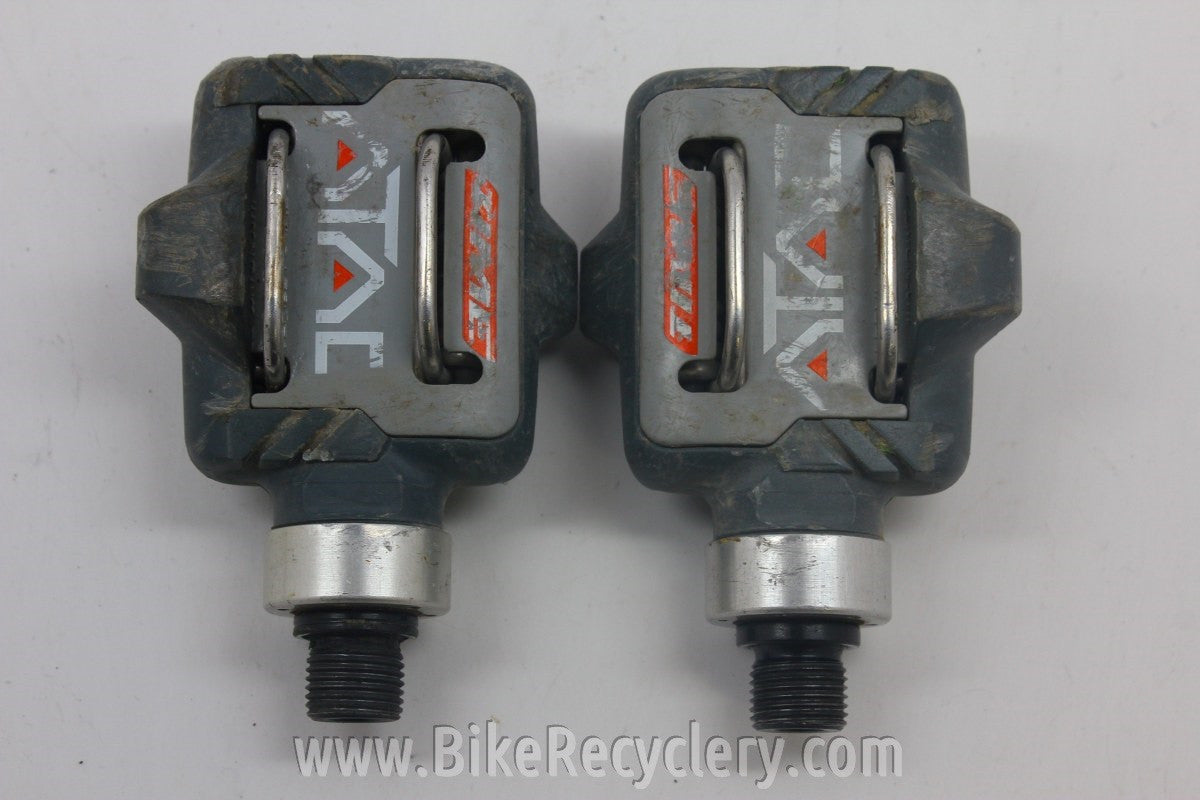 Vintage Time A.T.A.C. Clipless Pedals: 1990's, Gray/Black