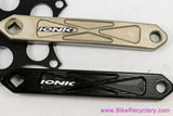 Ionic Billy / B2 Bomber 1x Crank Arms: CNC Machined Rarity! 172.5mm x 130mm - Black & Gold - 1990's/2000's (Near Mint++ LOW MILES)