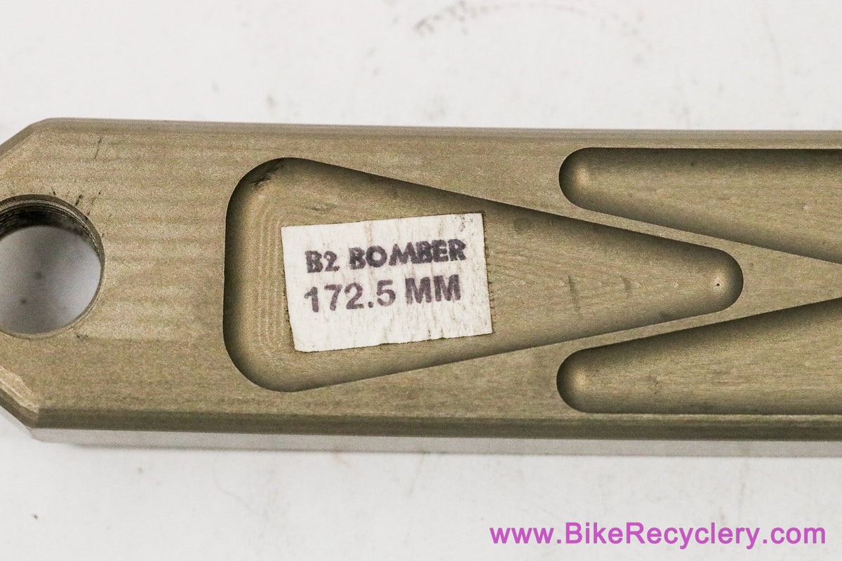 Ionic Billy / B2 Bomber 1x Crank Arms: CNC Machined Rarity! 172.5mm x 130mm - Black & Gold - 1990's/2000's (Near Mint++ LOW MILES)