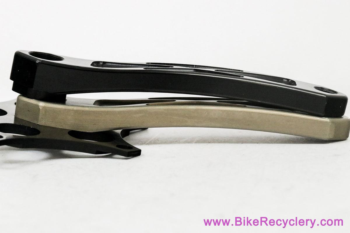 Ionic Billy / B2 Bomber 1x Crank Arms: CNC Machined Rarity! 172.5mm x 130mm - Black & Gold - 1990's/2000's (Near Mint++ LOW MILES)