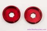 Topline/Grafton(?) Crank Dust Caps: Red Ano - 1990's (Near Mint+ LOW MILES)
