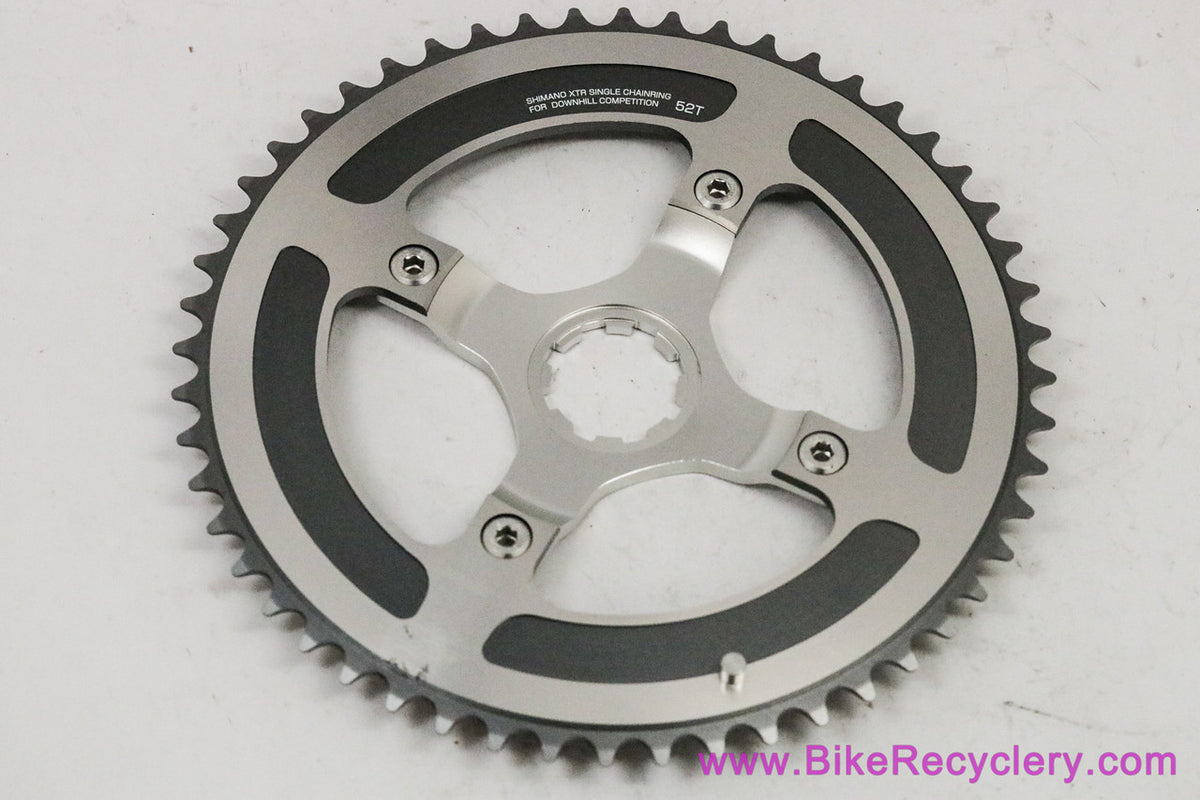 NOS Shimano XTR FC-M92 DH Competition 52t Chainring & Bolts + 4-Bolt Spider (take-off)