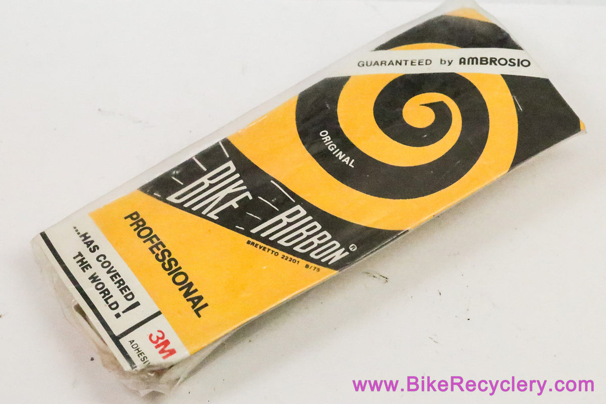 NOS/NIB Ambrosio Bike Ribbon Professional Bar Tape: Perforated Faux Leather - Ivory White - 1970's 1980's