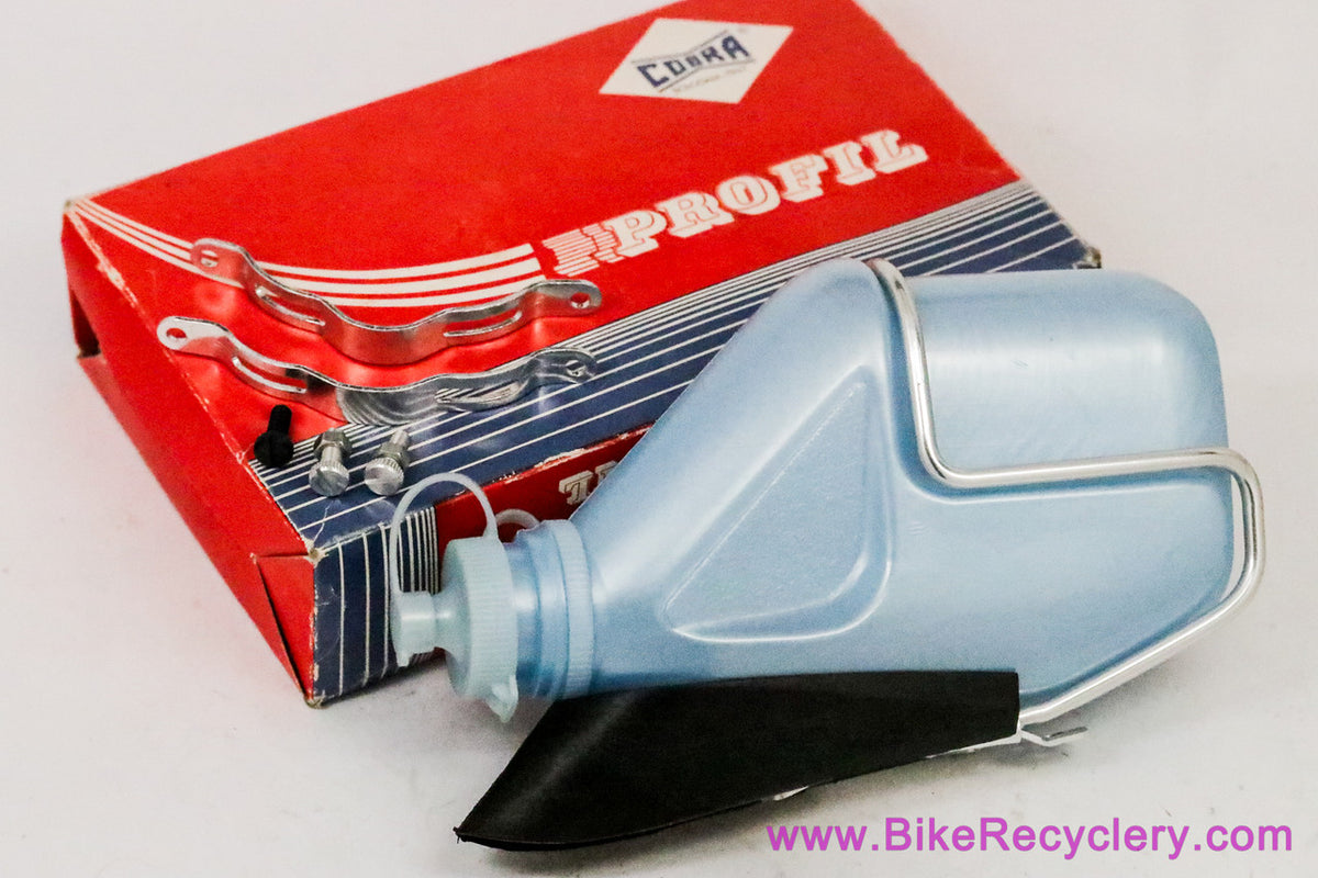 NIB/NOS Cobra Profil Aero Borraccia Bottle & Cage: Blue/Black - Hardware