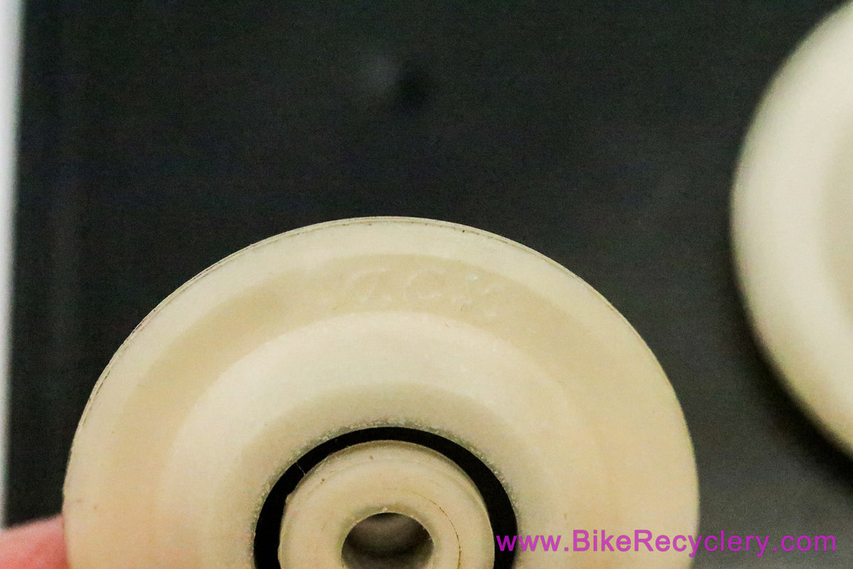 NIB/NOS Tacx Toothless Jockey Wheels: Sealed Bearings - White - EARLY