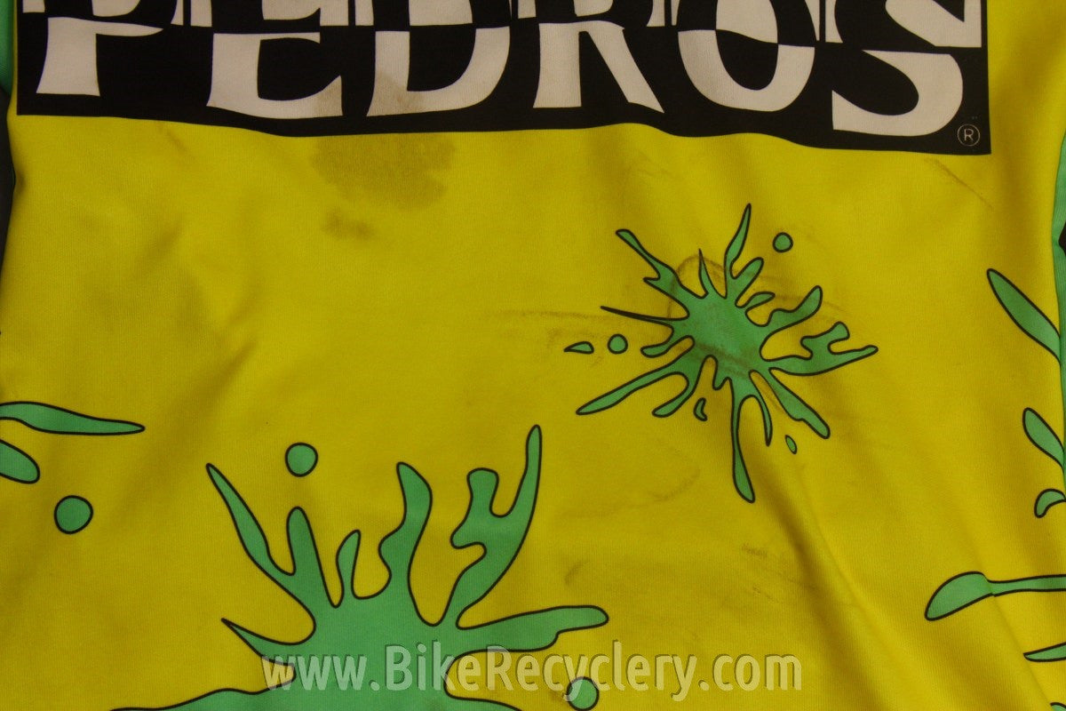 Pedros Cycling Jersey: 1990's SMALL Mountain Bike Yellow / Sea foam Green