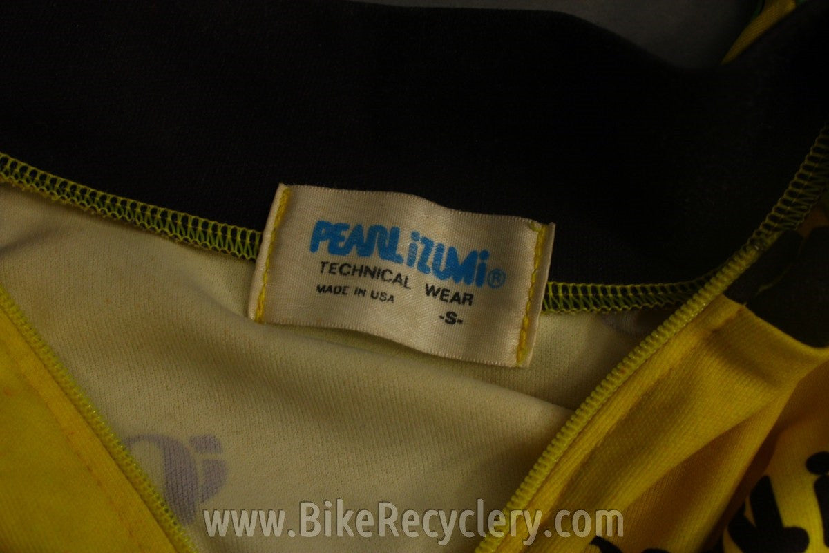 Pedros Cycling Jersey: 1990's SMALL Mountain Bike Yellow / Sea foam Green