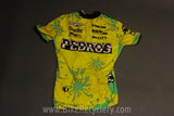 Pedros Cycling Jersey: 1990's SMALL Mountain Bike Yellow / Sea foam Green