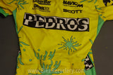 Pedros Cycling Jersey: 1990's SMALL Mountain Bike Yellow / Sea foam Green