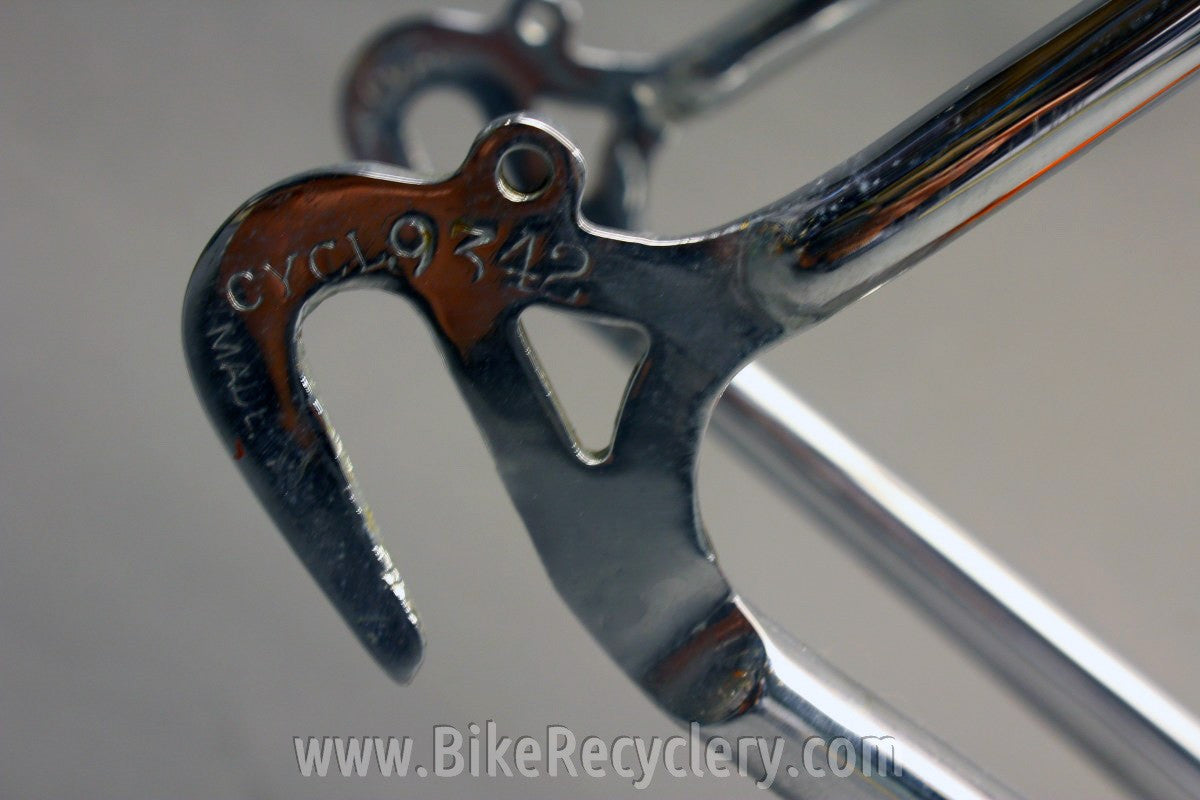 Saxon Twin Tube Bicycle Frame & Fork: English, 1930's 1940's Restored 54cm