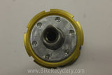 1990's Titanium Square Taper Bottom Bracket: Black/Gold, 111mm x 68mm 135g