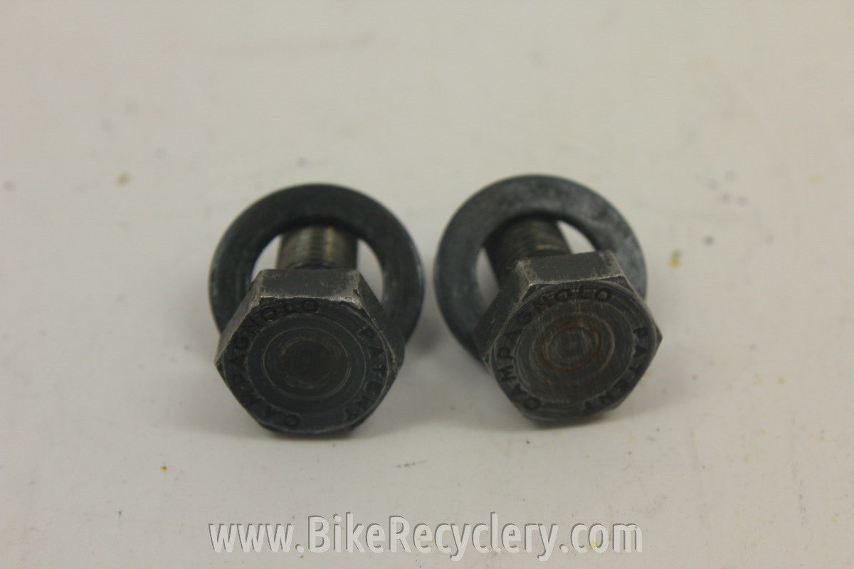 1973 Campagnolo Nuovo/Super Record Crank Arms: Black Drilled Chainrings, Black Flutes 170mm 144mm 52/42