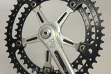 1973 Campagnolo Nuovo/Super Record Crank Arms: Black Drilled Chainrings, Black Flutes 170mm 144mm 52/42