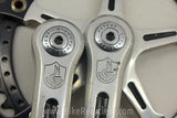 1973 Campagnolo Nuovo/Super Record Crank Arms: Black Drilled Chainrings, Black Flutes 170mm 144mm 52/42