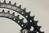 1973 Campagnolo Nuovo/Super Record Crank Arms: Black Drilled Chainrings, Black Flutes 170mm 144mm 52/42