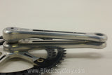 1973 Campagnolo Nuovo/Super Record Crank Arms: Black Drilled Chainrings, Black Flutes 170mm 144mm 52/42